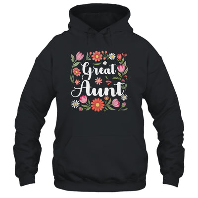Great Aunt Floral Wildflowers Mother's Day Aunt Women Shirt & Tank Top | teecentury