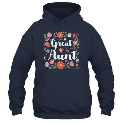 Great Aunt Floral Wildflowers Mother's Day Aunt Women Shirt & Tank Top | teecentury