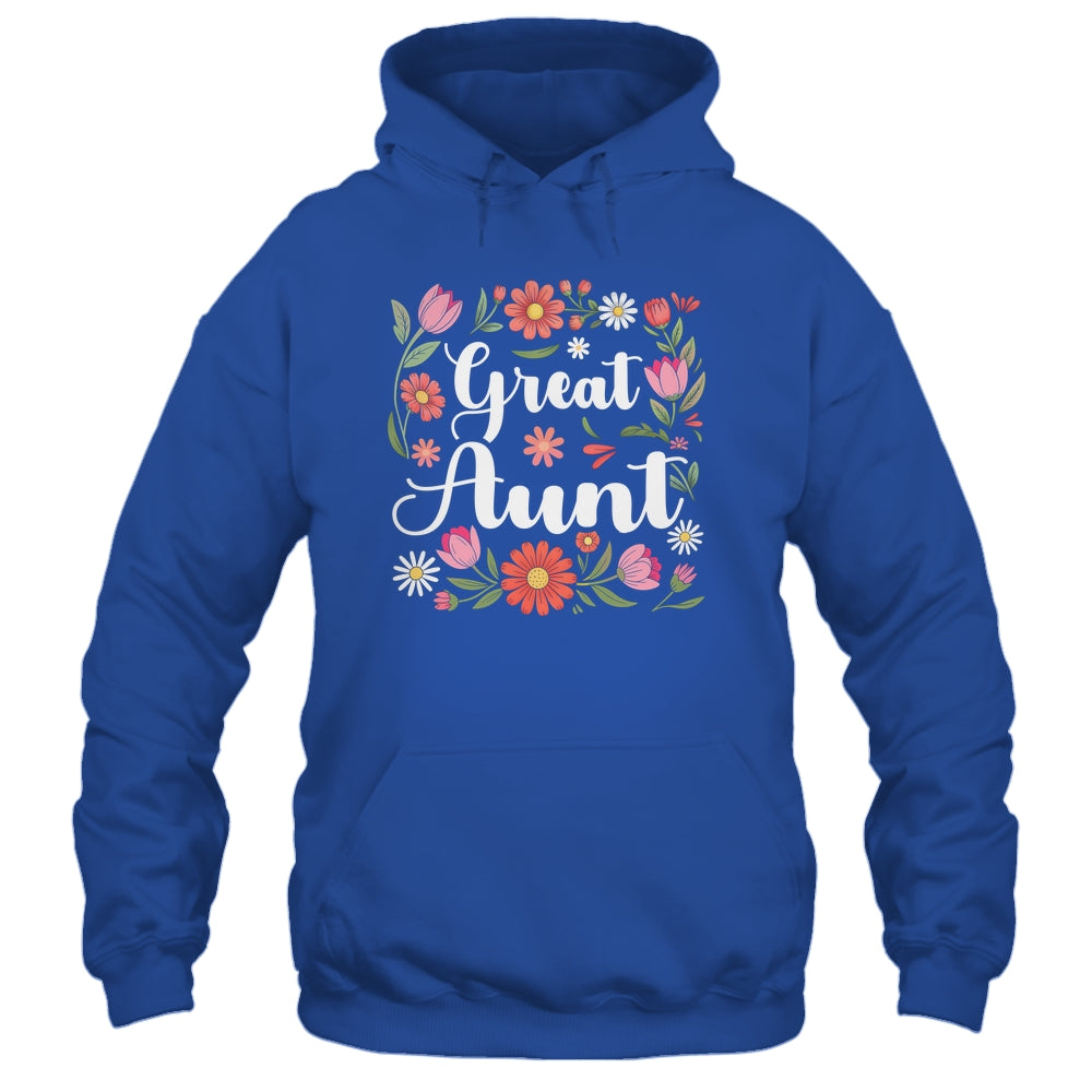 Great Aunt Floral Wildflowers Mother's Day Aunt Women Shirt & Tank Top | teecentury