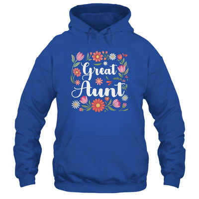 Great Aunt Floral Wildflowers Mother's Day Aunt Women Shirt & Tank Top | teecentury