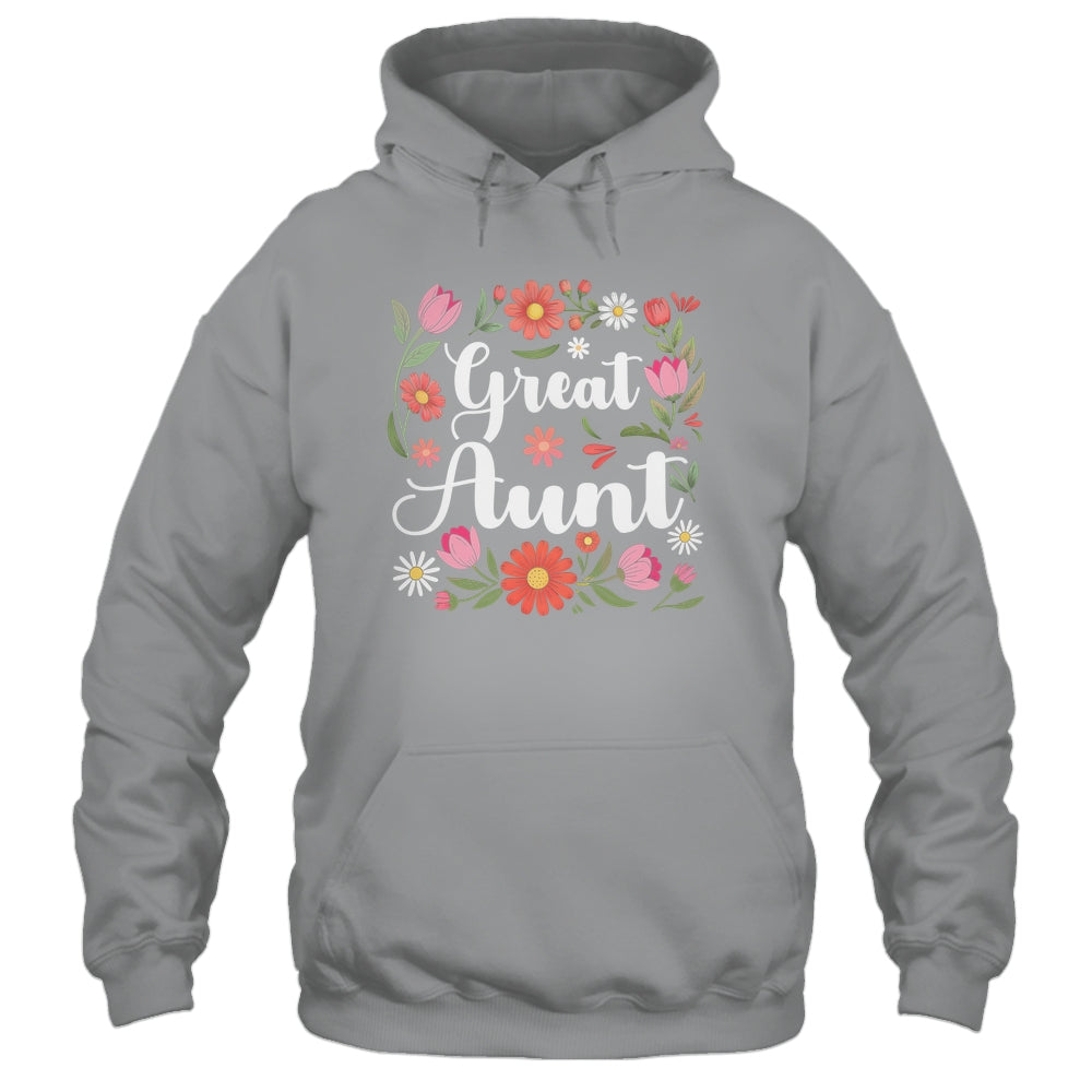 Great Aunt Floral Wildflowers Mother's Day Aunt Women Shirt & Tank Top | teecentury