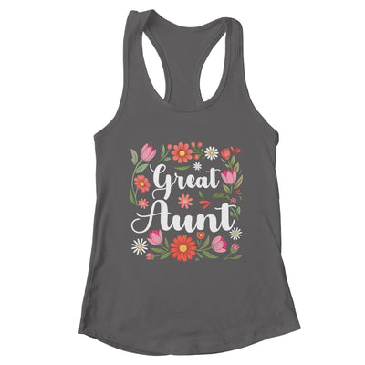 Great Aunt Floral Wildflowers Mother's Day Aunt Women Shirt & Tank Top | teecentury