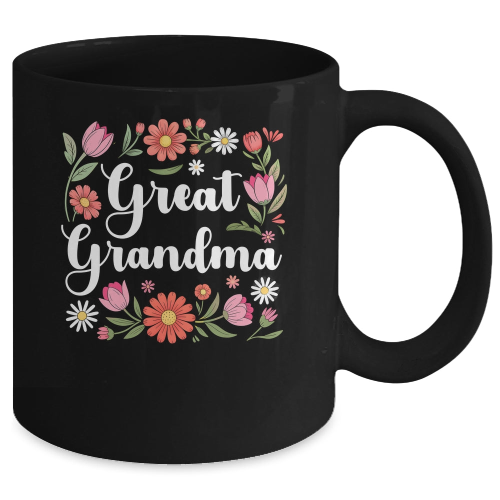 Great Grandma Floral Wildflowers Mother's Day Grandma Women Mug | teecentury