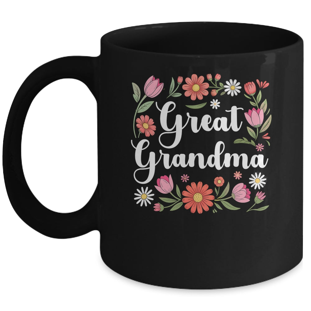 Great Grandma Floral Wildflowers Mother's Day Grandma Women Mug | teecentury