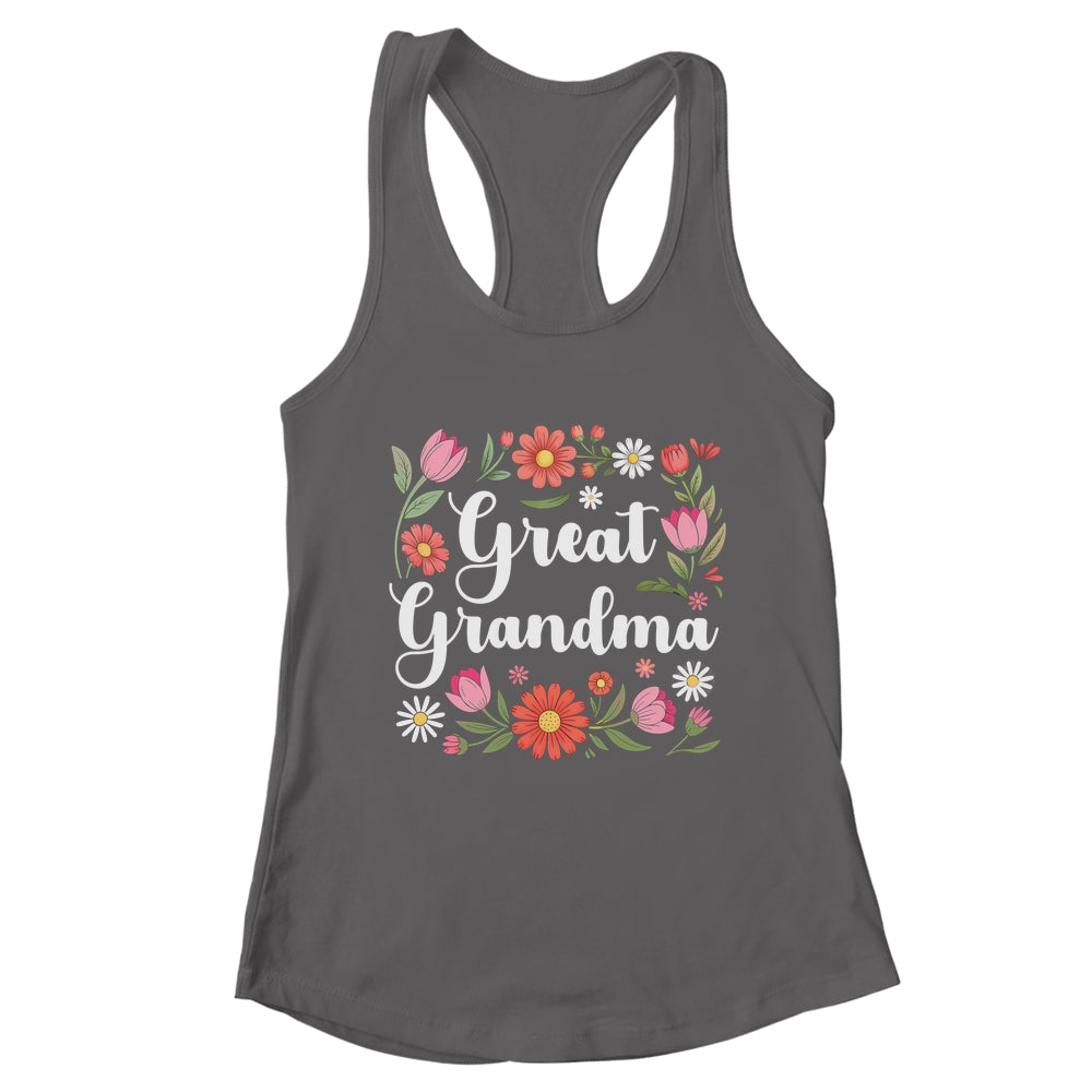 Great Grandma Floral Wildflowers Mother's Day Grandma Women Shirt & Tank Top | teecentury