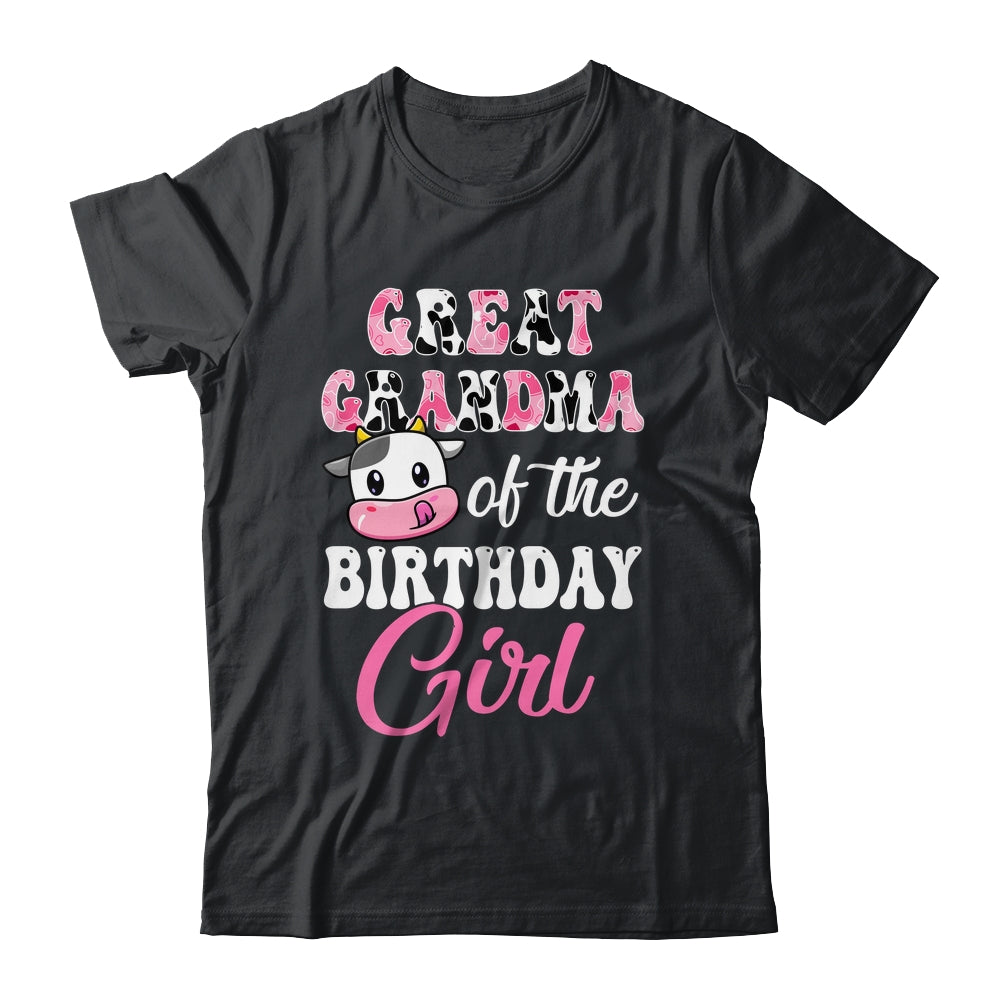 Great Grandma Of The Birthday Girl Farm Cow 1st Birthday Girl Shirt & Hoodie | teecentury