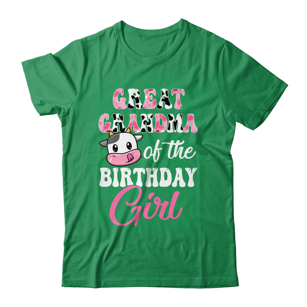 Great Grandma Of The Birthday Girl Farm Cow 1st Birthday Girl Shirt & Hoodie | teecentury