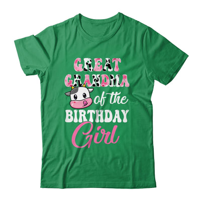 Great Grandma Of The Birthday Girl Farm Cow 1st Birthday Girl Shirt & Hoodie | teecentury