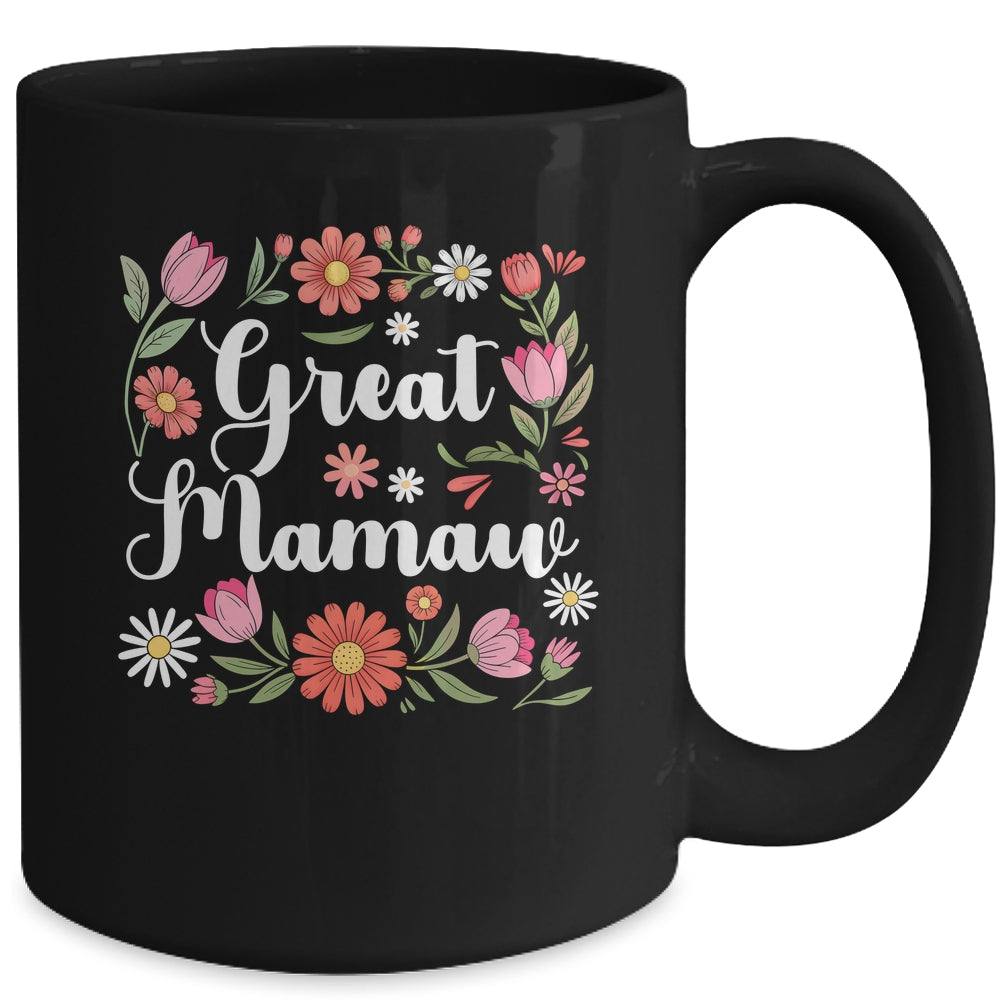 Great Mamaw Floral Wildflowers Mother's Day Mamaw Women Mug | teecentury