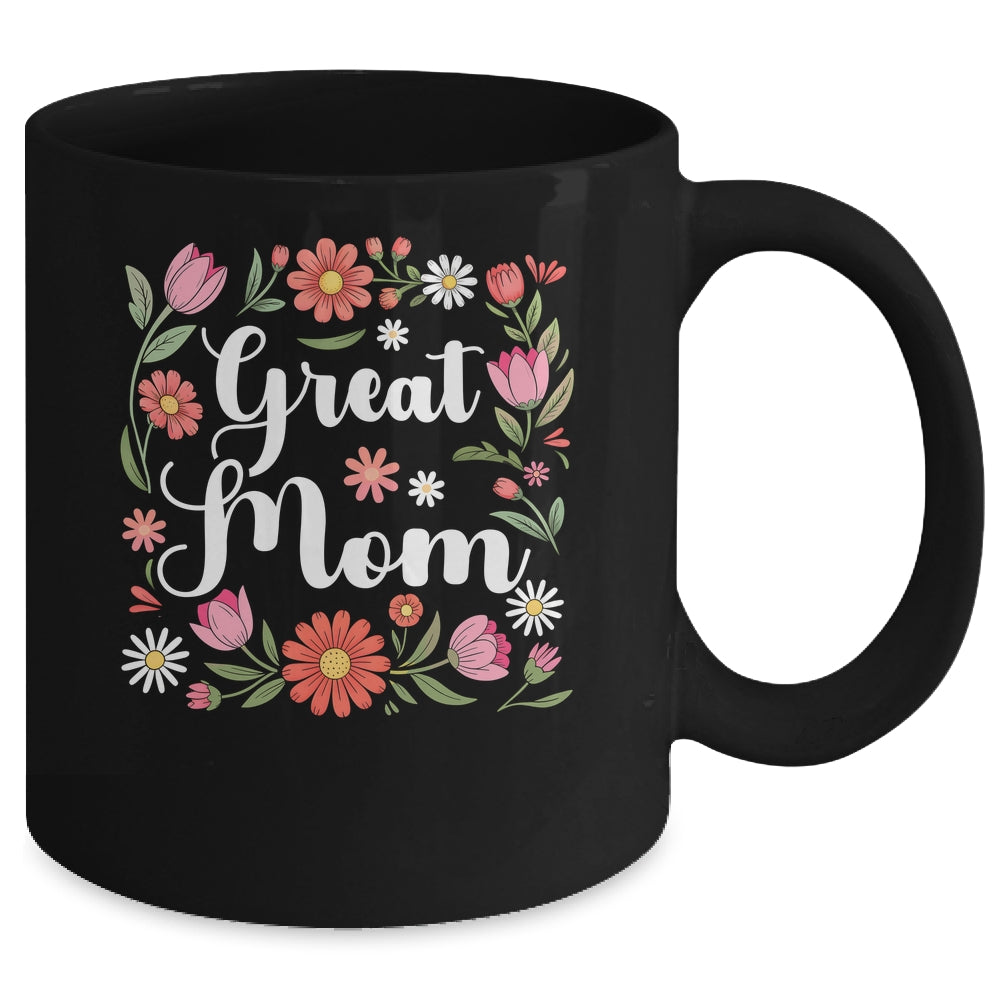 Great Mom Floral Wildflowers Mother's Day Mom Women Mug | teecentury