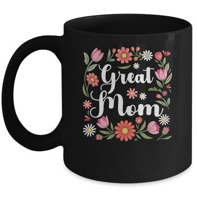 Great Mom Floral Wildflowers Mother's Day Mom Women Mug | teecentury