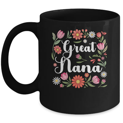 Great Nana Floral Wildflowers Mother's Day Nana Women Mug | teecentury