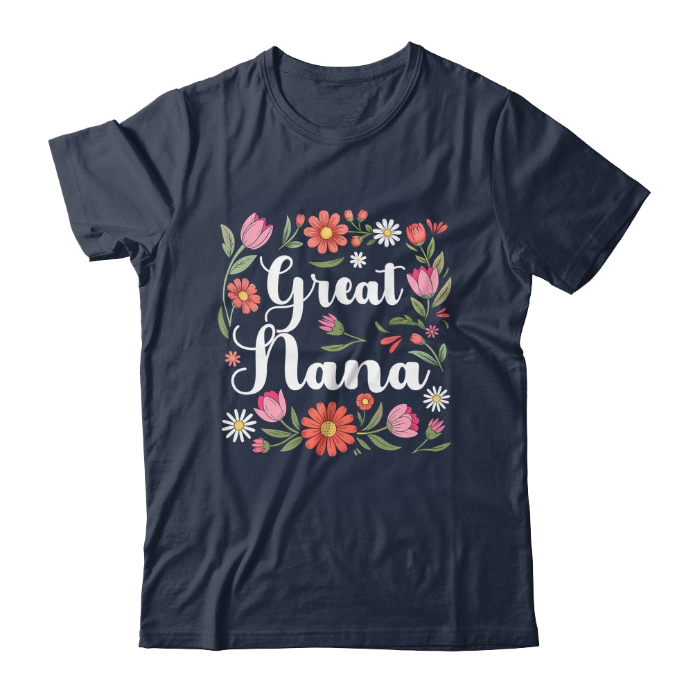 Great Nana Floral Wildflowers Mother's Day Nana Women Shirt & Tank Top | teecentury