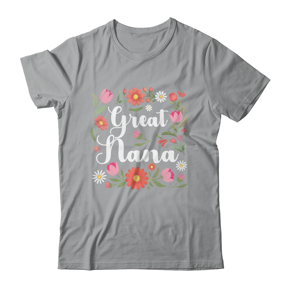 Great Nana Floral Wildflowers Mother's Day Nana Women Shirt & Tank Top | teecentury