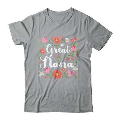 Great Nana Floral Wildflowers Mother's Day Nana Women Shirt & Tank Top | teecentury