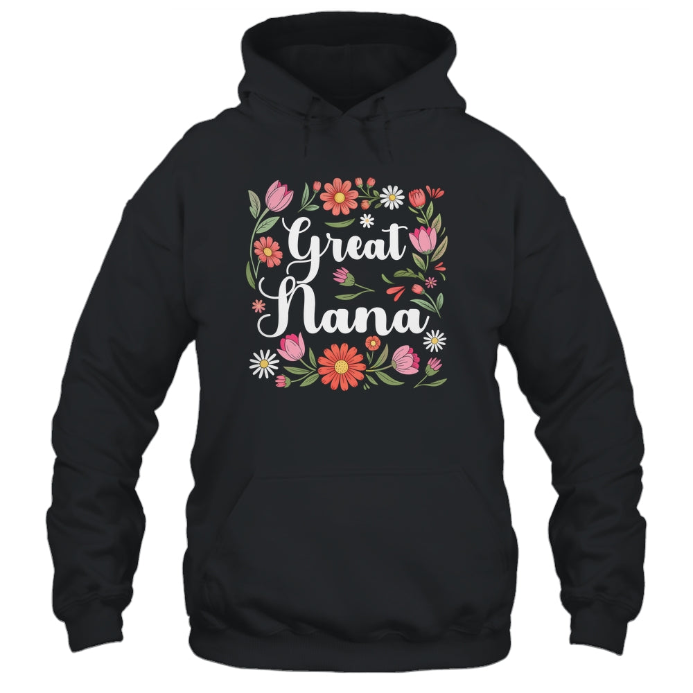 Great Nana Floral Wildflowers Mother's Day Nana Women Shirt & Tank Top | teecentury
