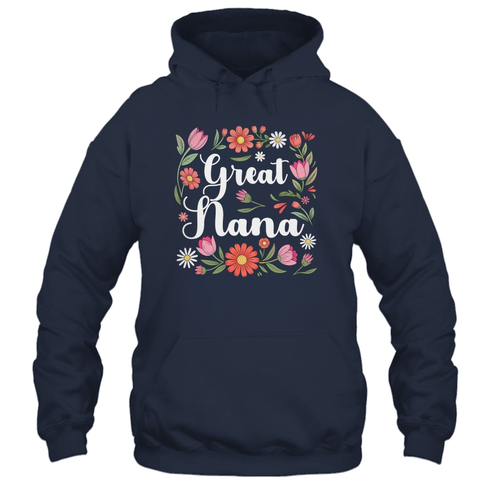 Great Nana Floral Wildflowers Mother's Day Nana Women Shirt & Tank Top | teecentury