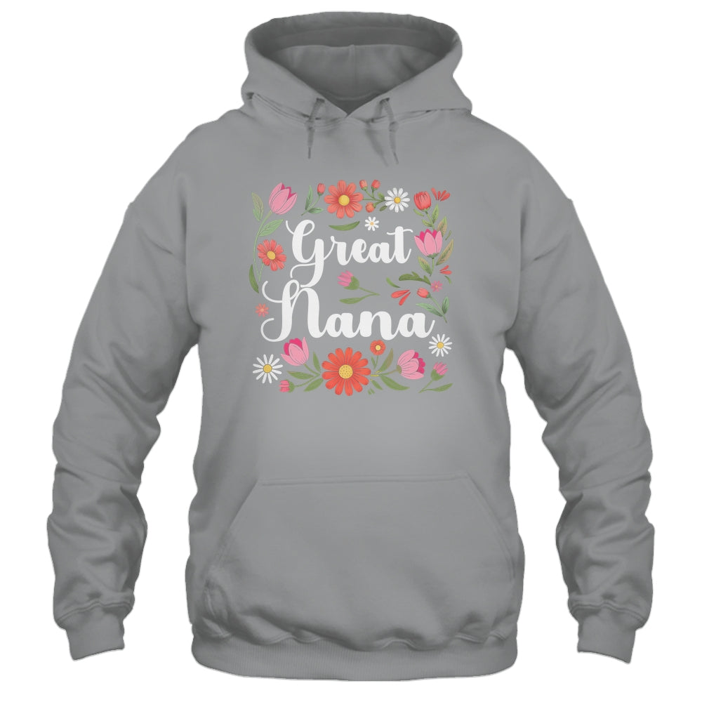 Great Nana Floral Wildflowers Mother's Day Nana Women Shirt & Tank Top | teecentury
