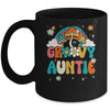 Groovy Auntie Birthday Party Theme Decorations Rainbow Mug | teecentury