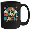 Groovy Auntie Birthday Party Theme Decorations Rainbow Mug | teecentury