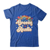 Groovy Auntie Retro Hippie Peace Sign Floral Mothers Day Shirt & Tank Top | teecentury