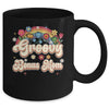 Groovy Bonus Mom Retro Hippie Peace Sign Floral Mothers Day Mug | teecentury