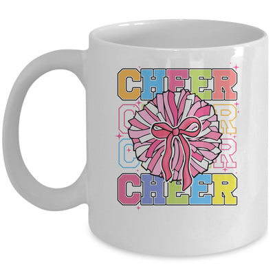 Groovy Cheer Coquette Bow Cheerleading Lover Cheerleader Mug | teecentury