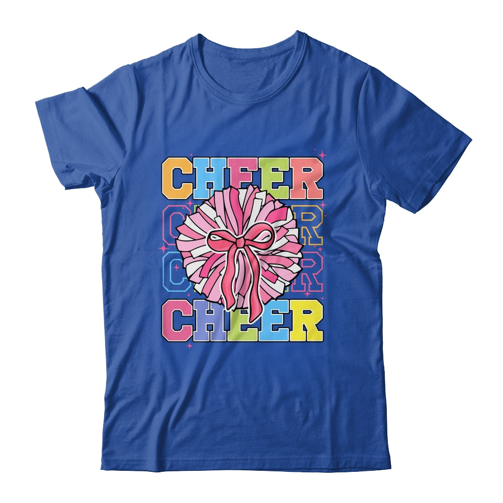 Groovy Cheer Coquette Bow Cheerleading Lover Cheerleader Shirt & Tank Top | teecentury