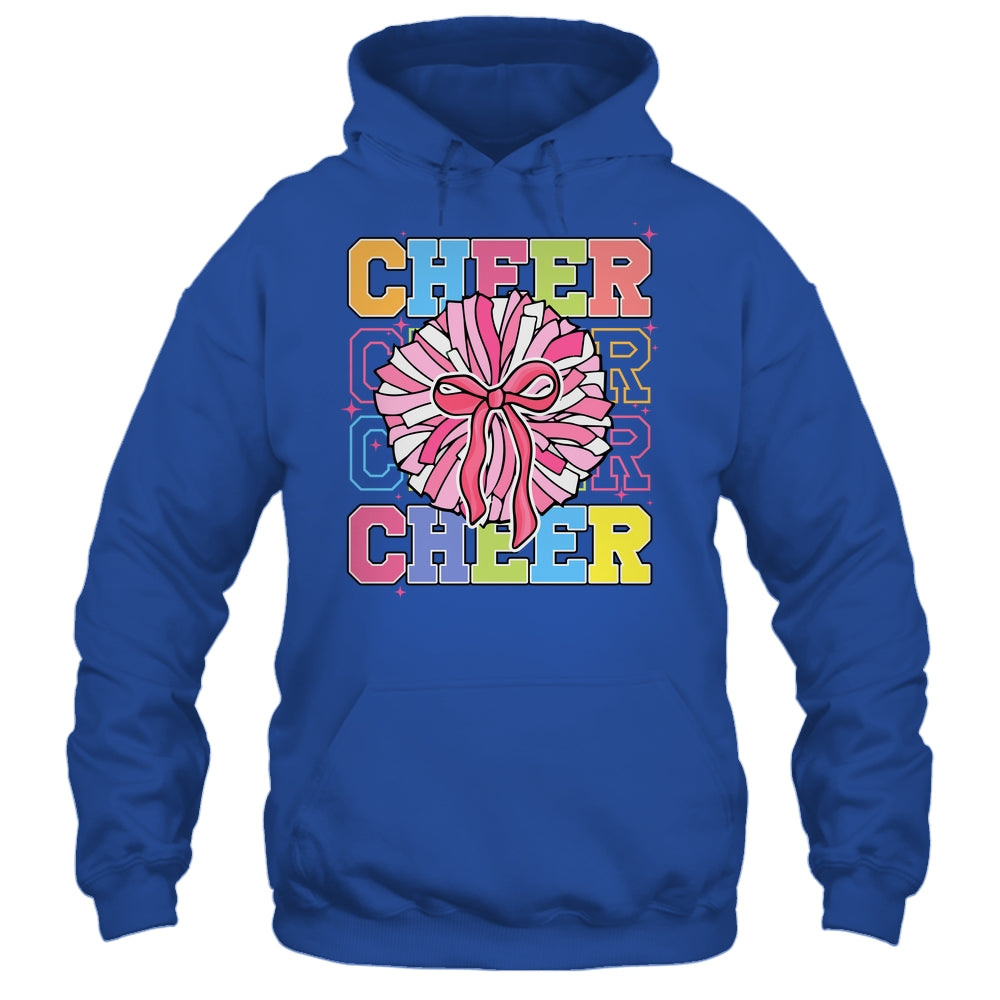 Groovy Cheer Coquette Bow Cheerleading Lover Cheerleader Shirt & Tank Top | teecentury