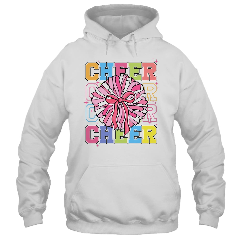 Groovy Cheer Coquette Bow Cheerleading Lover Cheerleader Shirt & Tank Top | teecentury