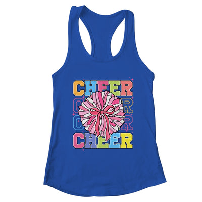 Groovy Cheer Coquette Bow Cheerleading Lover Cheerleader Shirt & Tank Top | teecentury