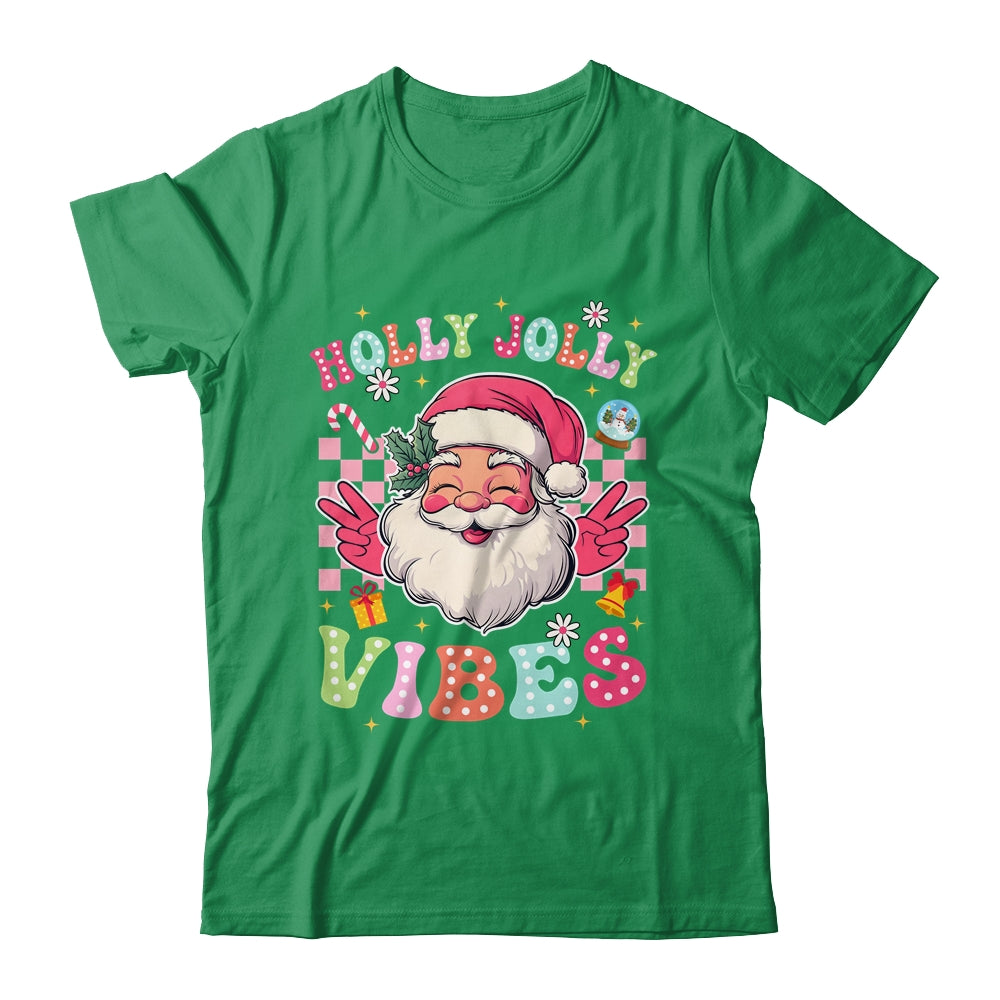 Groovy Cute Santa Claus Christmas Vibes Xmas Girls Womens Shirt & Sweatshirt | teecentury