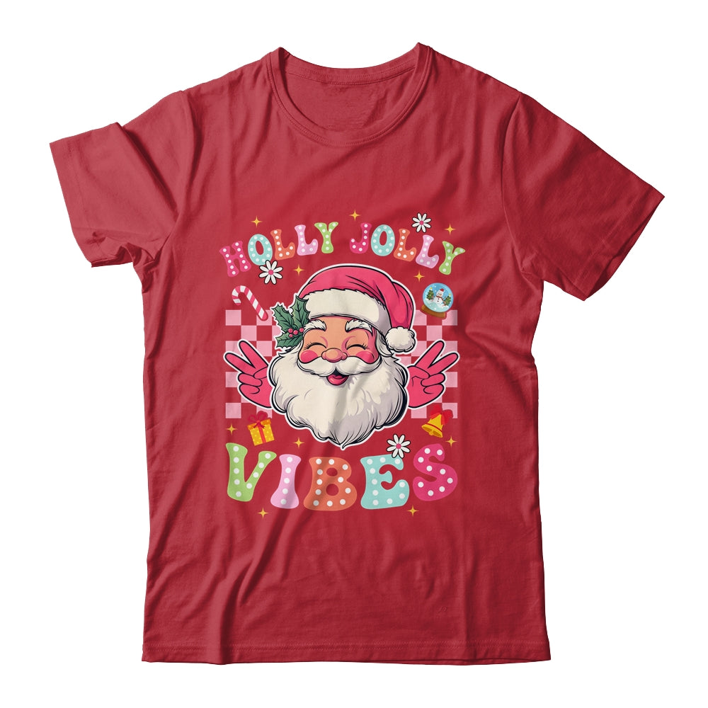 Groovy Cute Santa Claus Christmas Vibes Xmas Girls Womens Shirt & Sweatshirt | teecentury