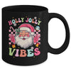Groovy Cute Santa Claus Christmas Vibes Xmas Girls Womens Mug | teecentury