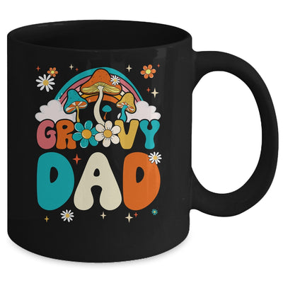 Groovy Dad Birthday Party Theme Decorations Rainbow Family Mug | teecentury