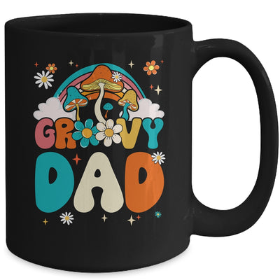 Groovy Dad Birthday Party Theme Decorations Rainbow Family Mug | teecentury