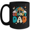 Groovy Dad Birthday Party Theme Decorations Rainbow Family Mug | teecentury