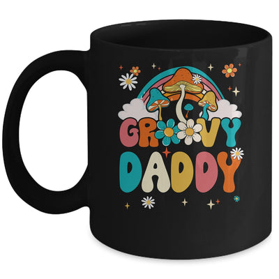 Groovy Daddy Birthday Party Theme Decorations Rainbow Family Mug | teecentury