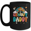 Groovy Daddy Birthday Party Theme Decorations Rainbow Family Mug | teecentury