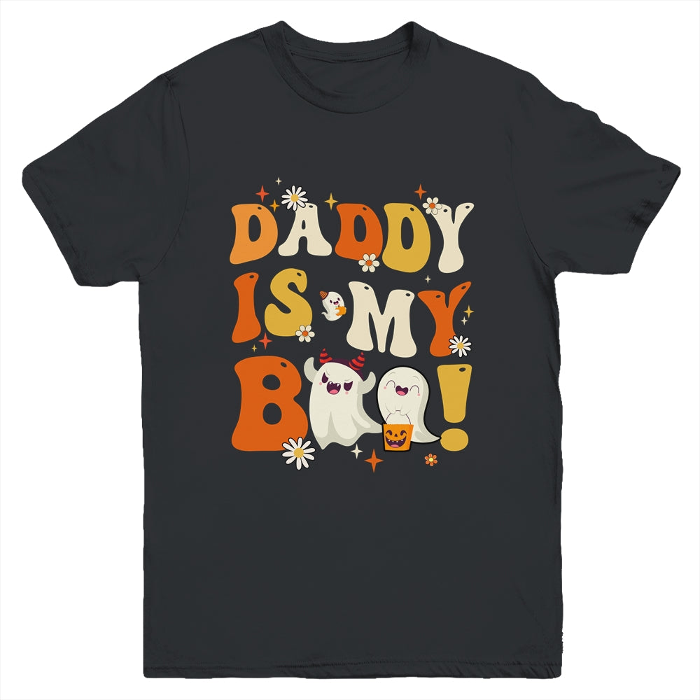 Groovy Daddy Is My Boo Halloween Boys Girls Kids Youth Shirt | teecentury
