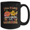 Groovy Fall In Love With Learning Pumpkin Autumn Teacher Mug | teecentury