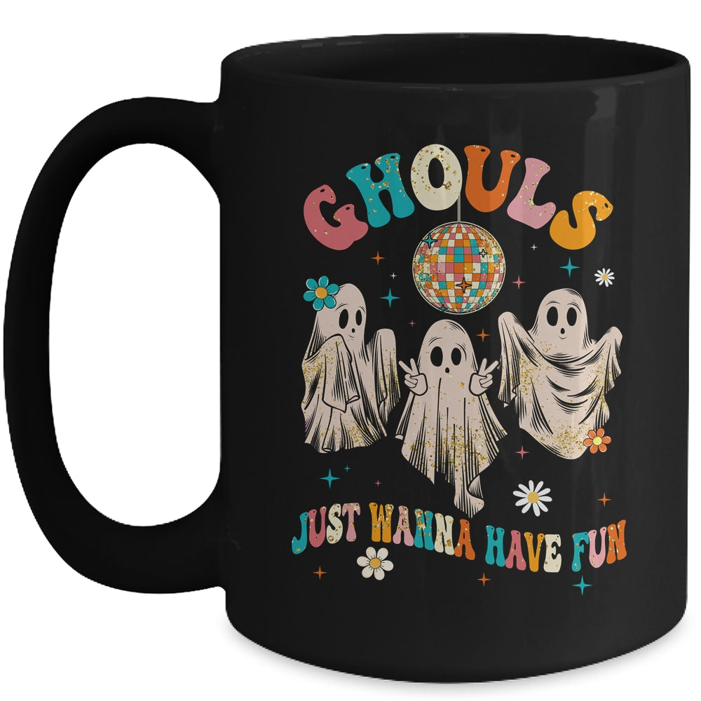 Groovy Ghouls Just Wanna Have Fun Halloween Spooky Season Mug | teecentury