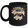 Groovy Gigi Retro Hippie Peace Sign Floral Mothers Day Mug | teecentury