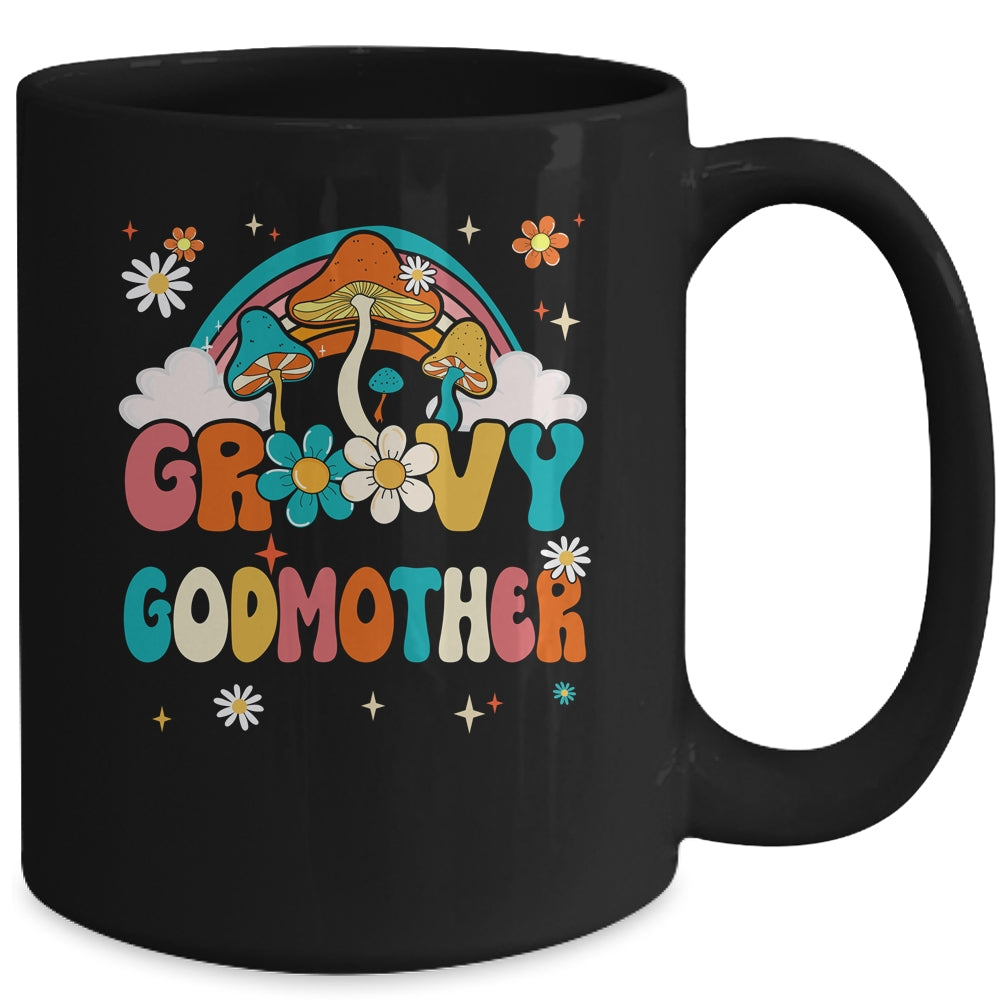 Groovy Godmother Birthday Party Theme Decorations Rainbow Mug | teecentury