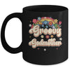 Groovy Godmother Retro Hippie Peace Sign Floral Mothers Day Mug | teecentury