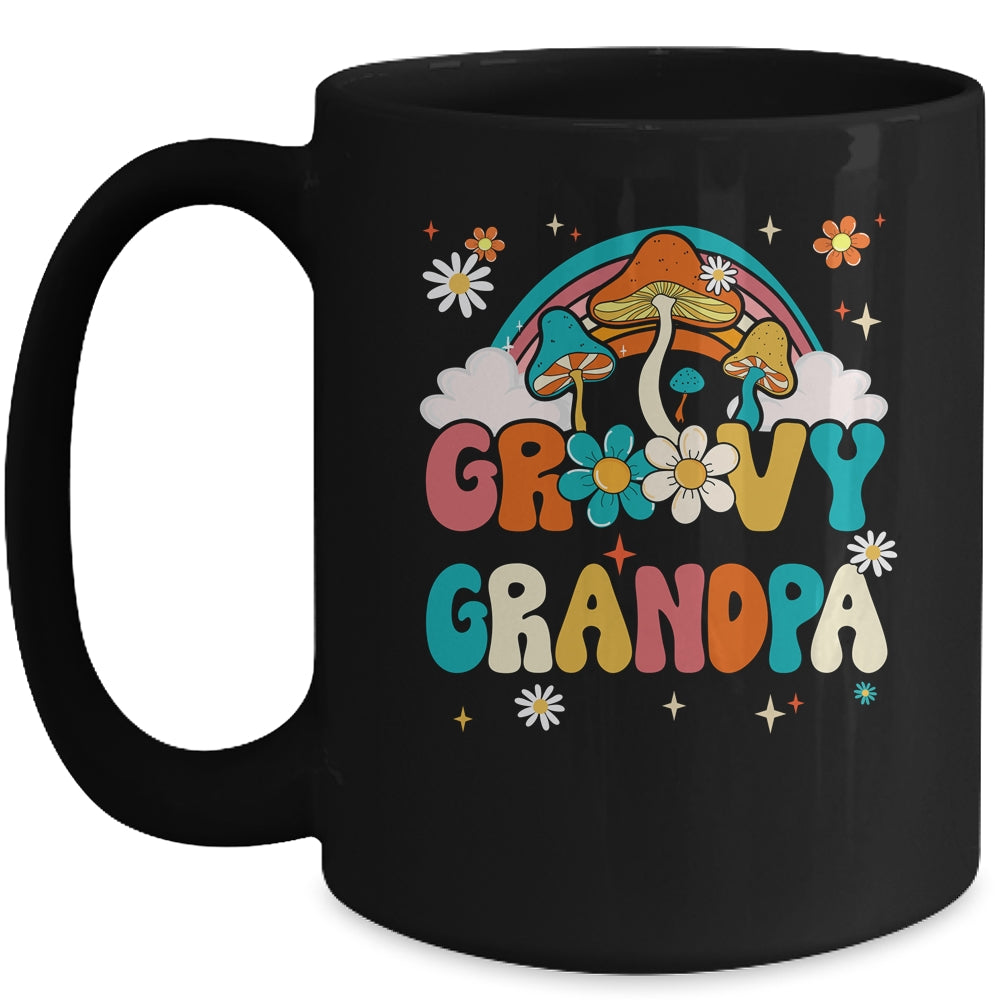 Groovy Grandpa Birthday Party Theme Decorations Rainbow Mug | teecentury