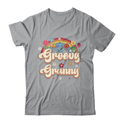 Groovy Granny Retro Hippie Peace Sign Floral Mothers Day Shirt & Tank Top | teecentury
