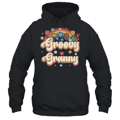 Groovy Granny Retro Hippie Peace Sign Floral Mothers Day Shirt & Tank Top | teecentury
