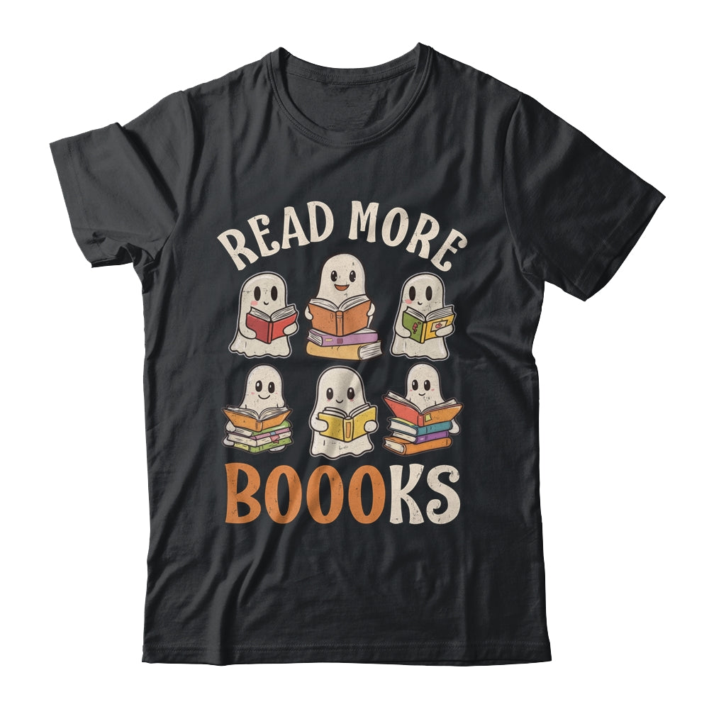 Groovy Halloween Ghost Read More Boooooks Librarian Teacher Shirt & Sweatshirt | teecentury