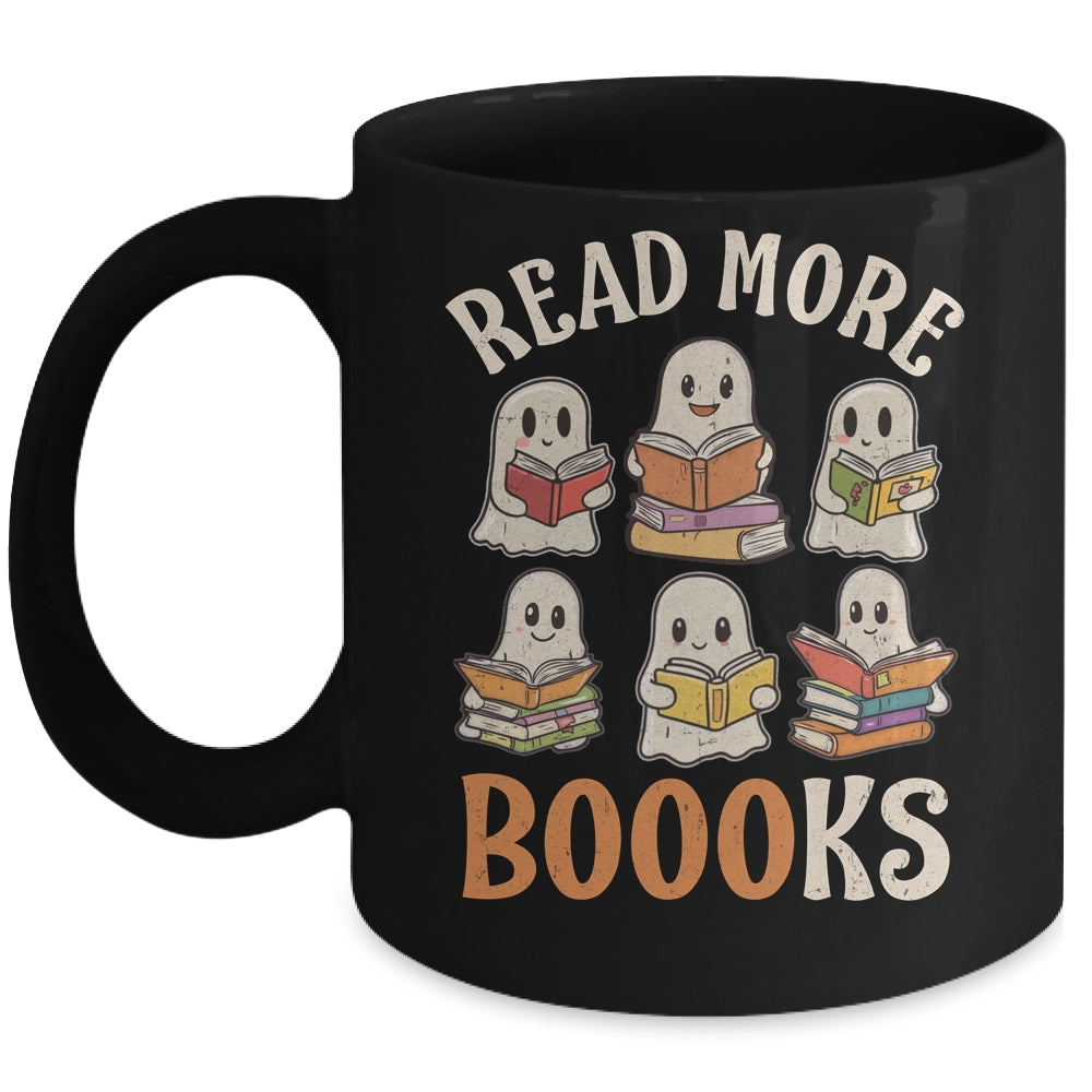 Groovy Halloween Ghost Read More Boooooks Librarian Teacher Mug | teecentury